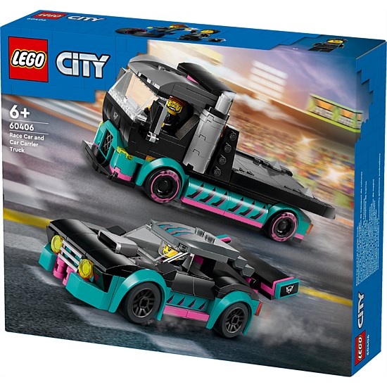 CITY Race Car and Car Carrier Truck