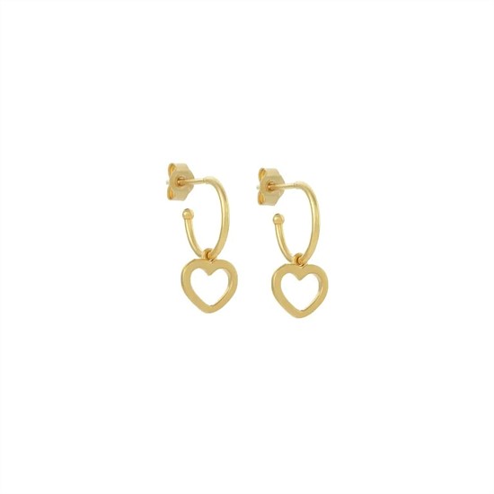 Mini Heart Hoop Earrings