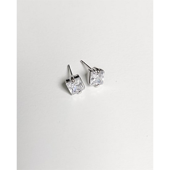 Gala Moissanite Studs - Silver