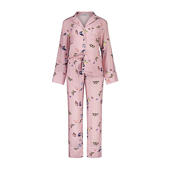 Catalina pink butterfly viscose set