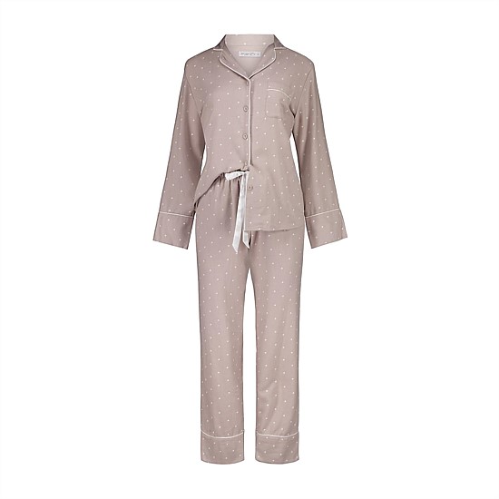 Vanessa beige brushed cotton set