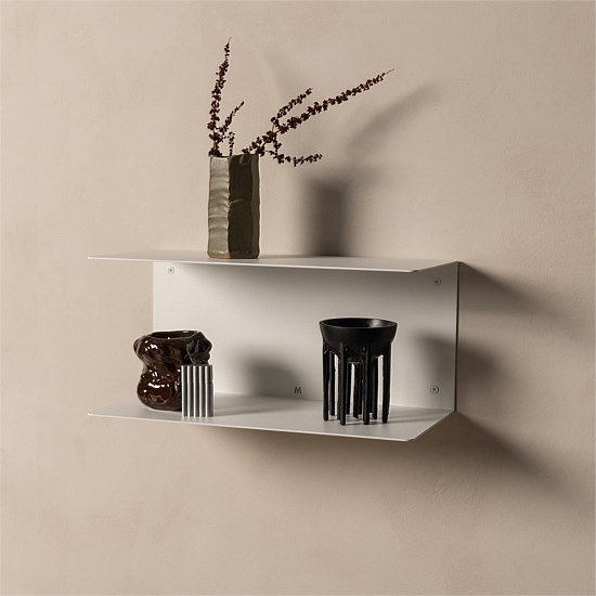 Fold Double Shelf 400 - White