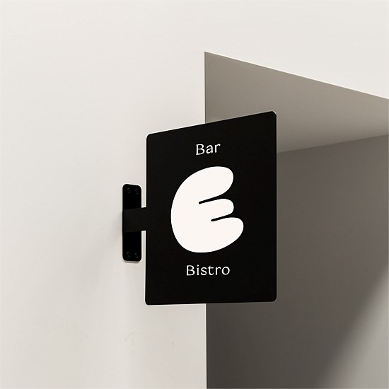 Fold Square Sign 400 - Black