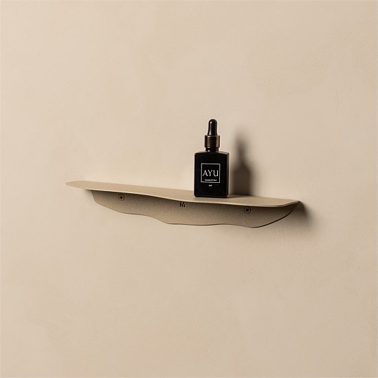 Fold Wavy Shelf 350 - Limestone