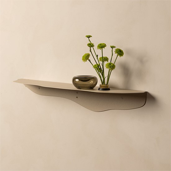 Fold Wavy Shelf 750 - Limestone