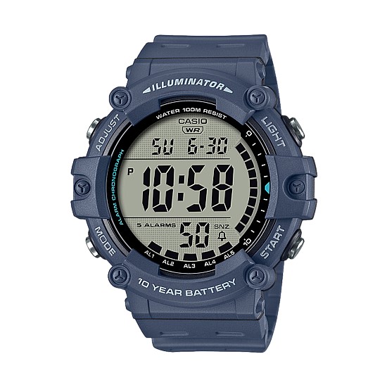 Blue Digital 100 Metre Water Resistant Watch Large Display