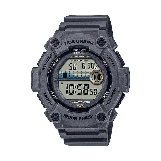 Grey Digital 100 Metre Water Resistant Tide Watch