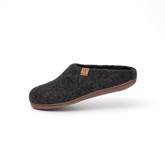 The Suffolk Slip-on Slipper - Charcoal