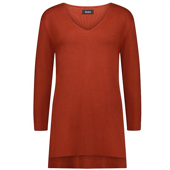 Abby 2.0 Womens V Neck Sweater