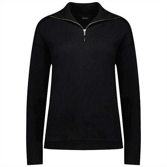 Mick Womens 1/4 Zip Up Knit Sweater Mick Womens 1/4 Zip Up Knit Sweater