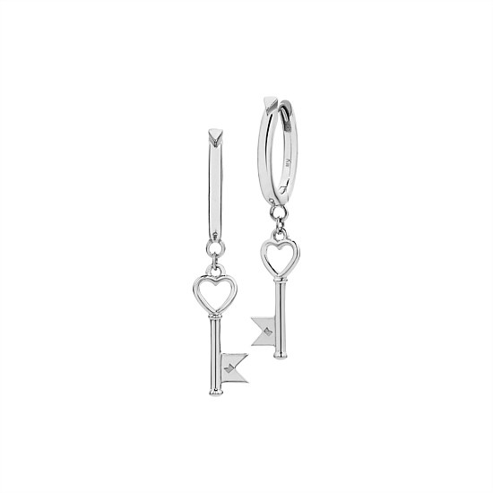 KWJ Monogram Key Earrings YG
