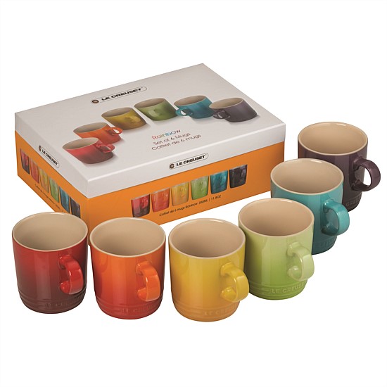 Stoneware Mugs 350ml - Set of 6