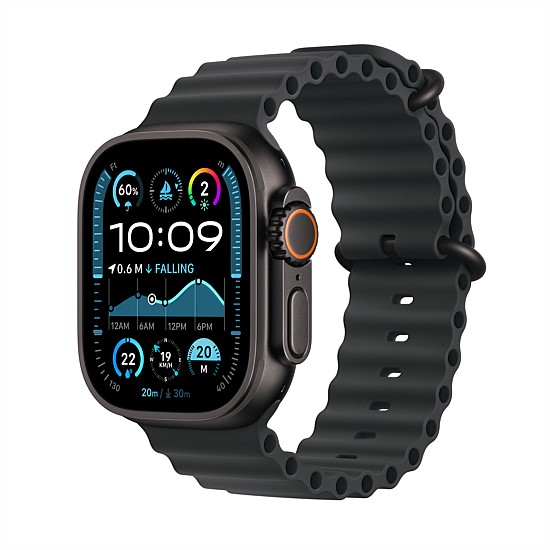 Apple Watch Ultra 2 (2024) GPS + Cellular 49mm Black Titanium Case with Dark Green Alpine Loop - S