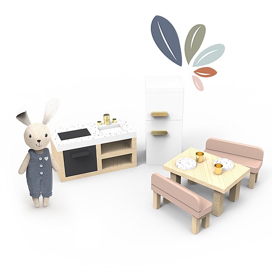 Doll House Kitchen & 1 Character