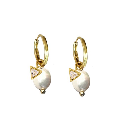 Pearl and Prism Hoops