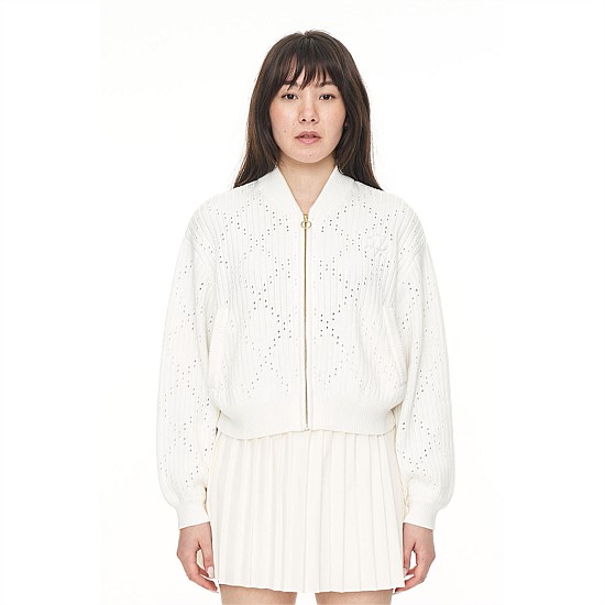 Diamond Knit Bomber