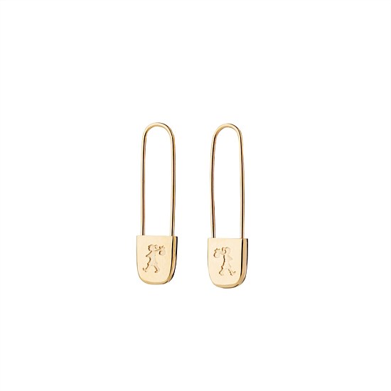 Runaway Safety Pin Earrings
