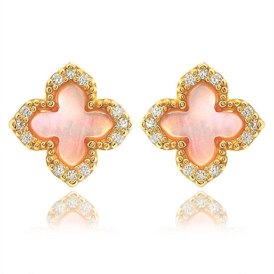 Fairwater Mother of Pearl Stud - Gold