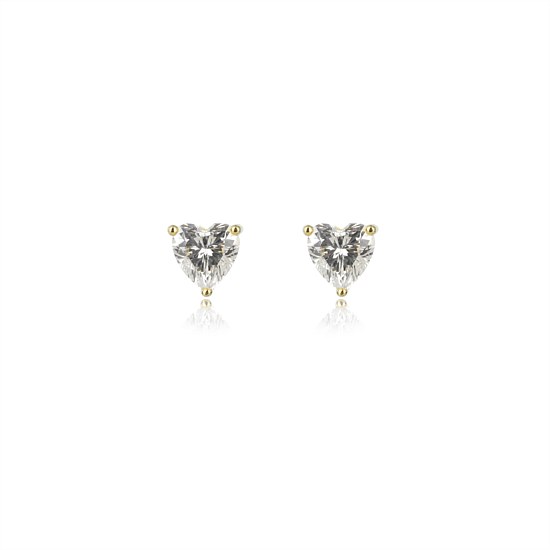 Heart Studs - Gold