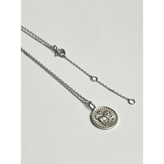 Sun Ray Lion Pendant - Silver