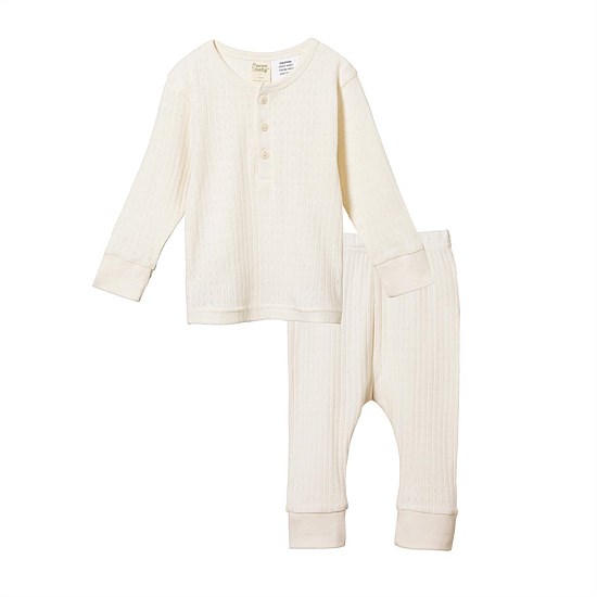 2PC LONG SLEEVE POINTELLE PYJAMAS