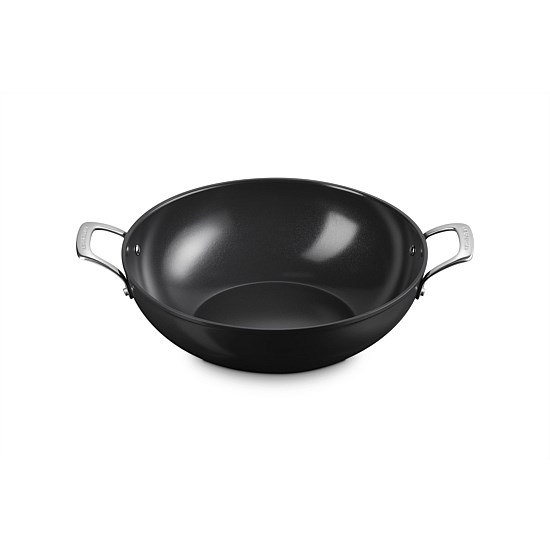 Essential Non Stick Ceramic 32cm Wok Pan with Helper Handle