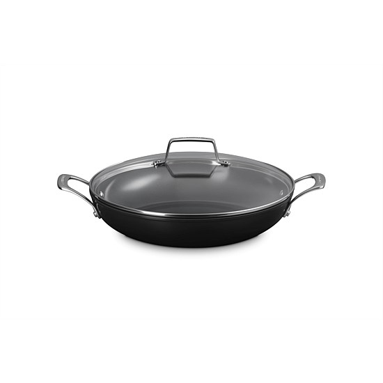 Essential Non Stick Ceramic 30cm Shallow Braiser with Glass Lid