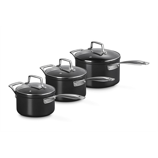 Essential Non Stick Ceramic 3 Piece Saucepan Set