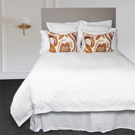 Union Hemstitch White Duvet Set