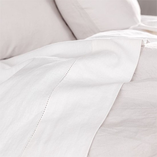 Union Hemstitch White Sheet Set