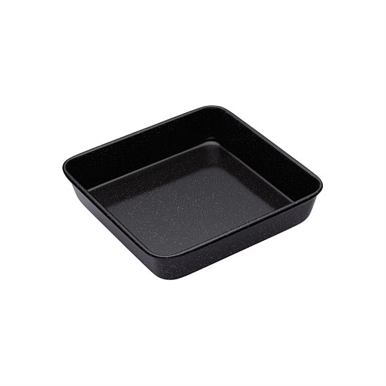 Professional Vitreous Enamel Square Bake Pan, Sleeved