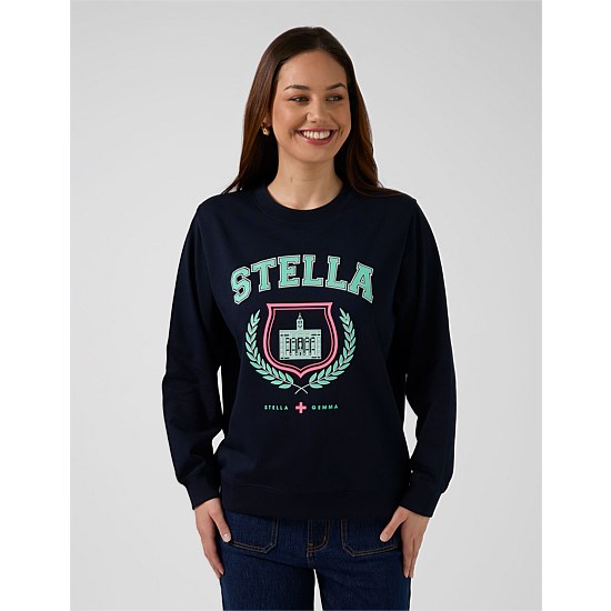 Classic Sweater Navy Retro College