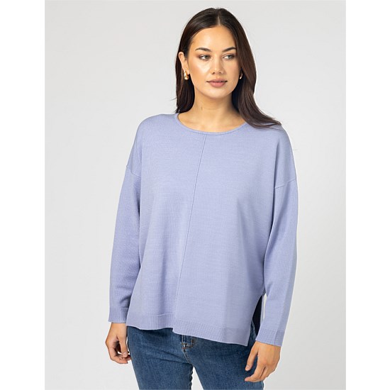 Halle Knit Top Light Blue