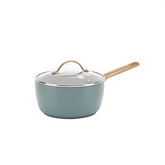 GreenPan Padova Smokey Blue Covered Saucepan 18cm/2.01L