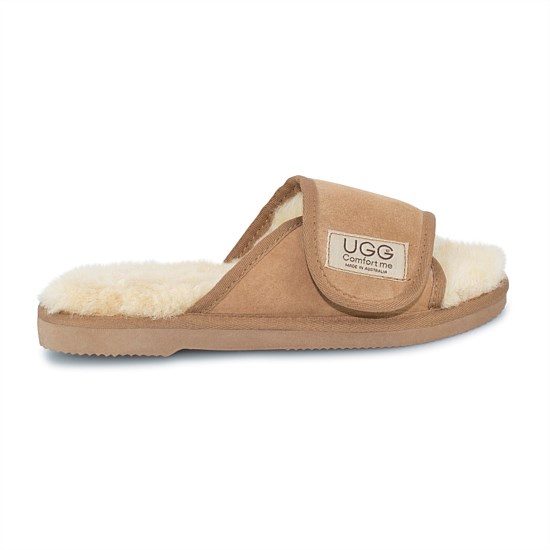 Open Toe Strap Wool UGG Scuffs