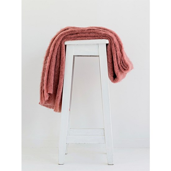Mohair  Throws - Red Pink and Purple shades