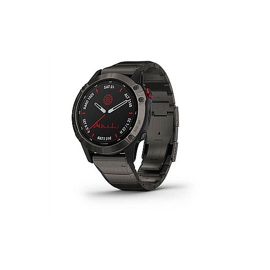 Garmin Fenix 6 Pro Solar Edition (Titanium carbon grey DLC with titanium DLC band)