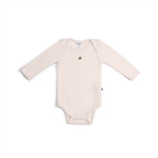 Merino Bodysuit Eggnog Bee
