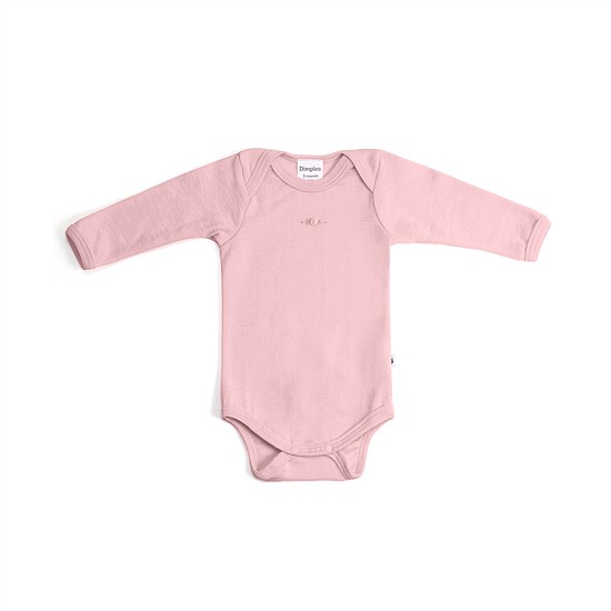 Merino Bodysuit Soft Pink Rose