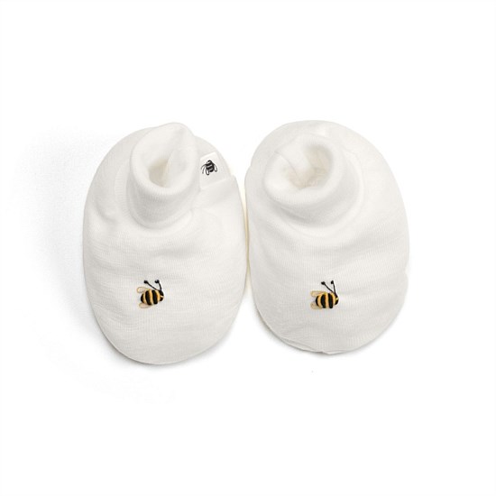 Merino Booties Cream Bee