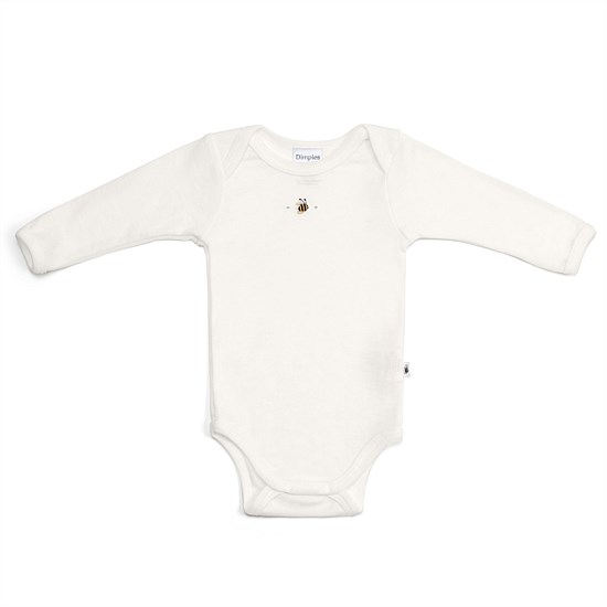 Merino LS Bodysuit Cream Bee
