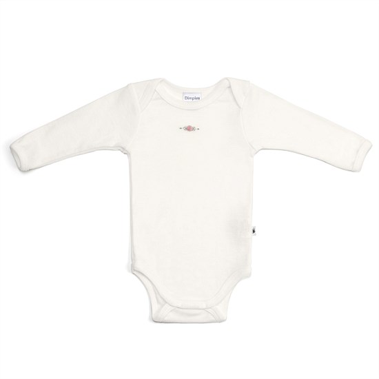 Merino LS Bodysuit Cream Rose