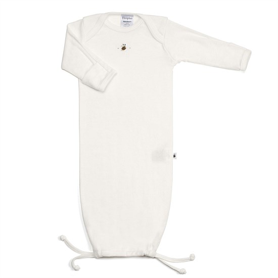 Merino Gown Cream Bee