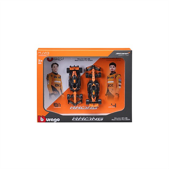 1:43 2 Pack Mclaren Racing Mcl 38 2024 #4 Norris & #81 Piastri