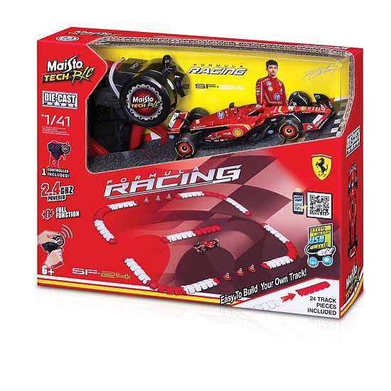Tech RC 1:41 Ferrari SF-24 Track Set  (Die-Cast Body)