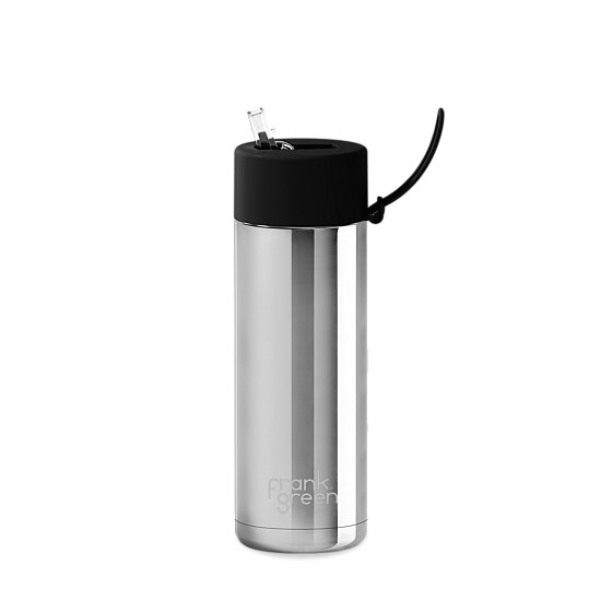 Stainless Steel Ceramic Lined Chrome Reusable Bottle - 595ml / 20oz