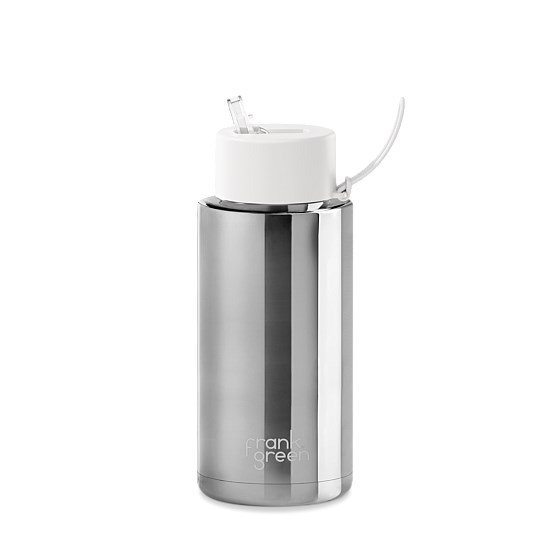 Stainless Steel Ceramic Lined Chrome Reusable Bottle - 1L  / 34oz
