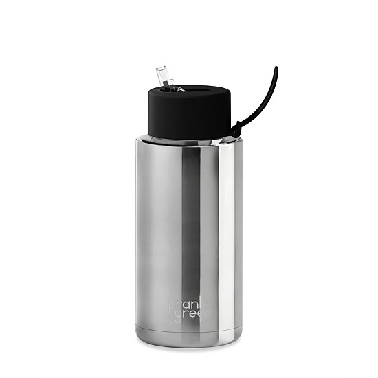Stainless Steel Ceramic Lined Chrome Reusable Bottle - 1L / 34oz Stainless Steel Ceramic Lined Chrome Reusable Bottle - 1L / 34oz