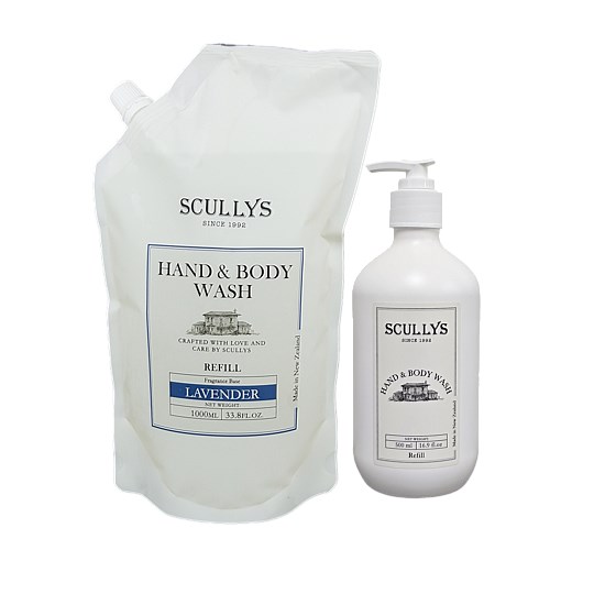 Lavender Hand & Body Wash Refill Pouch Set