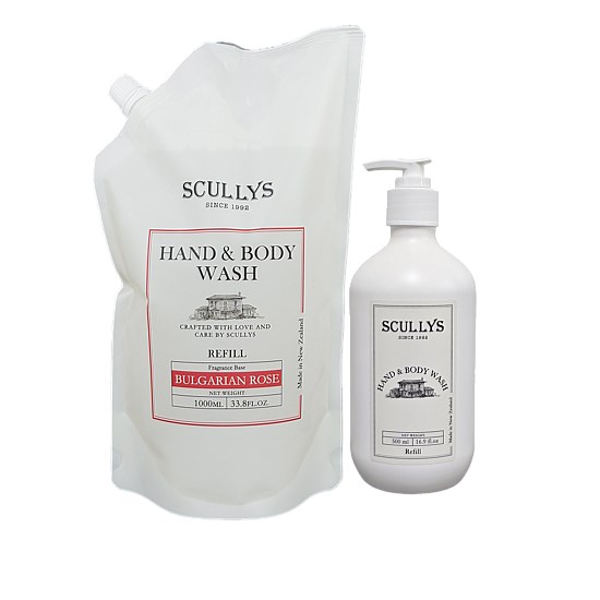 Bulgarian Rose Hand & Body Wash Refill Pouch Set